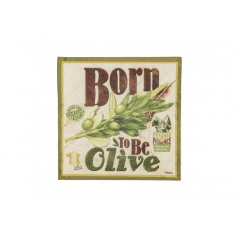 Serviettes en papier 3 plis x20 - Born to be olive - lamaisonneedines