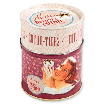 Boîte à cotons-tiges - La douce heure du coton - lamaisonneedines