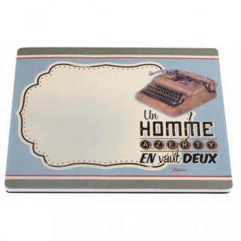 Tapis de souris / bloc notes - Un homme azerty - lamaisonneedines