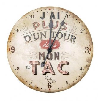 Horloge métal en relief - Dans mon tac - lamaisonneedines